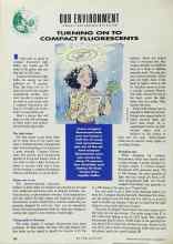 Better Homes & Gardens October 1991 Magazine Article: TURNING ON TO COMPACT FLUORESCENTS