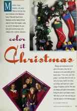 Better Homes & Gardens December 1991 Magazine Article: Color it Christmas