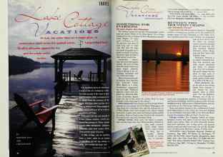 Better Homes & Gardens February 1992 Magazine Article: Lake Cottage VACATIONS