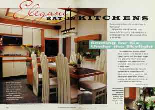 Better Homes & Gardens February 1992 Magazine Article: Elegant EAT-IN KITCHENS