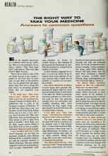 Better Homes & Gardens April 1992 Magazine Article: THE RIGHT WAY TO TAKE YOUR MEDICINE