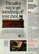 Better Homes & Gardens April 1992 Magazine Article: BUILD A TWO-PIECE FOLDING CHAIR