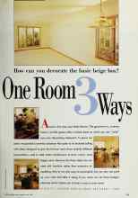 Better Homes & Gardens May 1992 Magazine Article: One Room 3 Ways