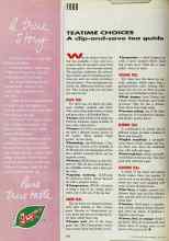 Better Homes & Gardens July 1992 Magazine Article: TEATIME CHOICES