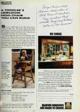 Better Homes & Gardens August 1992 Magazine Article: A TODDLER'S HEIRLOOM HIGH CHAIR YOU CAN BUILD