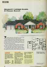 Better Homes & Gardens September 1992 Magazine Article: QUALITY HOME PLAN: A Classic Ranch