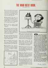 Better Homes & Gardens September 1992 Magazine Article: THE MAN NEXT DOOR