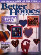 Better Homes & Gardens September 1992 Magazine Cover