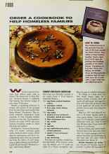 Better Homes & Gardens October 1992 Magazine Article: ORDER A COOKBOOK TO HELP HOMELESS FAMILIES