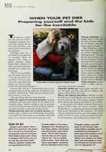 Better Homes & Gardens October 1992 Magazine Article: WHEN YOUR PET DIES