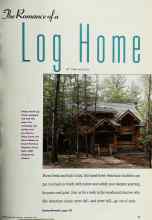 Better Homes & Gardens November 1992 Magazine Article: The Romance of a Log Home