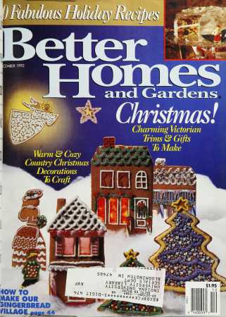 Better Homes & Gardens December 1992 Magazine Cover
