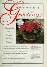Better Homes & Gardens December 1992 Magazine Article: NATURE'S Greetings