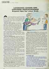 Better Homes & Gardens December 1992 Magazine Article: LOOKING GOOD ON COLLEGE APPLICATIONS