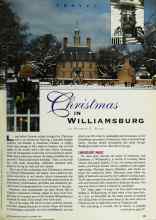Better Homes & Gardens December 1992 Magazine Article: Christmas IN WILLIAMSBURG