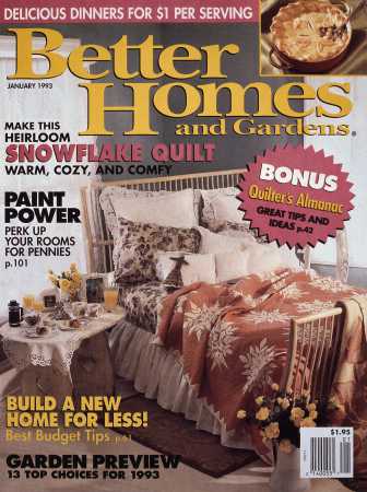 Better Homes & Gardens January 1993 Magazine Cover