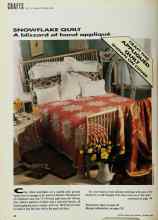 Better Homes & Gardens January 1993 Magazine Article: SNOWFLAKE QUILT