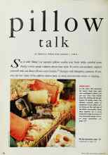 Better Homes & Gardens January 1993 Magazine Article: Pillow talk