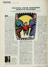 Better Homes & Gardens February 1993 Magazine Article: HELPING YOUR CHILDREN SURVIVE DIVORCE
