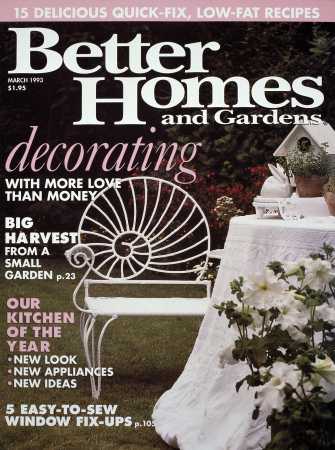 Better Homes & Gardens March 1993 Magazine Cover
