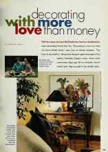 Better Homes & Gardens March 1993 Magazine Article: Decorating with more a love than money
