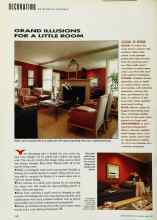 Better Homes & Gardens April 1993 Magazine Article: GRAND ILLUSIONS FOR A LITTLE ROOM
