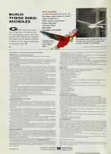 Better Homes & Gardens June 1993 Magazine Article: BUILD THESE BIRD MOBILES