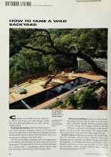 Better Homes & Gardens July 1993 Magazine Article: HOW TO TAME A WILD BACKYARD