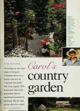 Better Homes & Gardens August 1993 Magazine Article: Carol's country garden