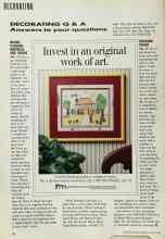 Better Homes & Gardens August 1993 Magazine Article: DECORATING Q & A Answers to your questions