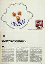 Better Homes & Gardens August 1993 Magazine Article: 10 DELICIOUS SNACKS MADE WITH BANANAS