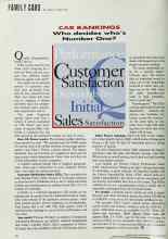 Better Homes & Gardens September 1993 Magazine Article: CAR RANKINGS