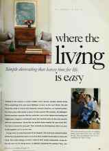 Better Homes & Gardens September 1993 Magazine Article: Where the living is easy