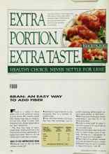 Better Homes & Gardens October 1993 Magazine Article: BRAN: AN EASY WAY TO ADD FIBER