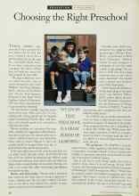Better Homes & Gardens January 1994 Magazine Article: Choosing the Right Preschool