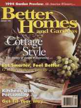 Better Homes & Gardens January 1994 Magazine Cover