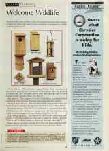 Better Homes & Gardens March 1994 Magazine Article: Welcome Wildlife