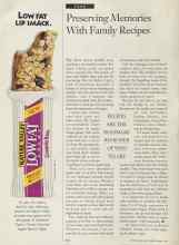Better Homes & Gardens March 1994 Magazine Article: Preserving Memories With Family Recipes
