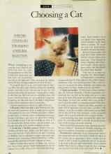 Better Homes & Gardens June 1994 Magazine Article: Choosing a Cat