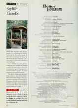 Better Homes & Gardens July 1994 Magazine Article: Stylish Gazebo