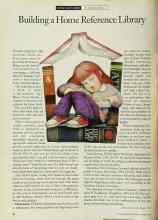 Better Homes & Gardens August 1994 Magazine Article: Building a Home Reference Library