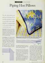 Better Homes & Gardens September 1994 Magazine Article: Piping Hot Pillows