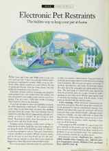 Better Homes & Gardens September 1994 Magazine Article: Electronic Pet Restraints