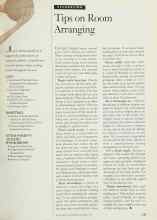 Better Homes & Gardens November 1994 Magazine Article: Tips on Room Arranging