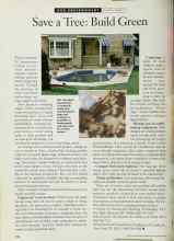 Better Homes & Gardens November 1994 Magazine Article: Save a Tree: Build Green