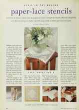 Better Homes & Gardens May 1995 Magazine Article: Paper-lace stencils