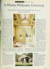 Better Homes & Gardens May 1995 Magazine Article: A Warm-Welcome Entryway