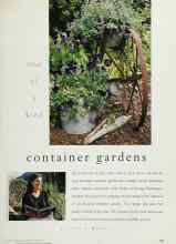 Better Homes & Gardens May 1995 Magazine Article: One of a kind container gardens