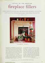Better Homes & Gardens July 1995 Magazine Article: fireplace fillers