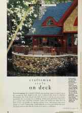 Better Homes & Gardens September 1995 Magazine Article: Craftsman style on deck